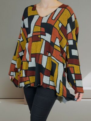 Ελαφριά Μπλούζα με Θηλυκή V Γραμμή