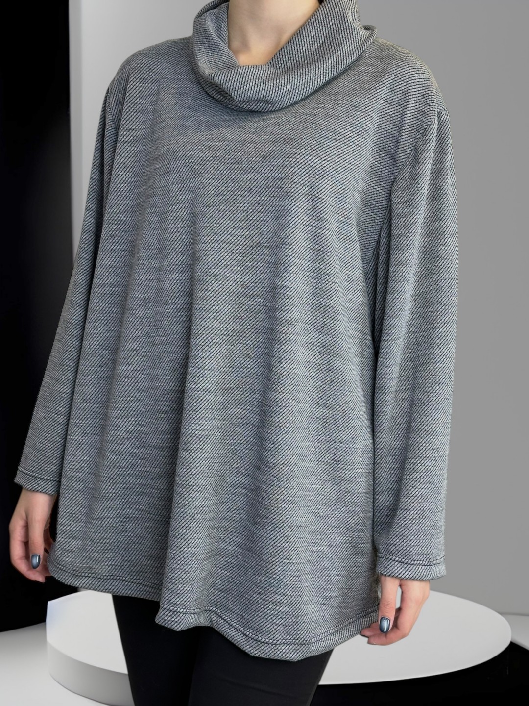 Σικάτη Μπλούζα με Χαλαρή Ζιβάγκο Λαιμόκοψη Σικάτη Μπλούζα με Χαλαρή Ζιβάγκο Λαιμόκοψη