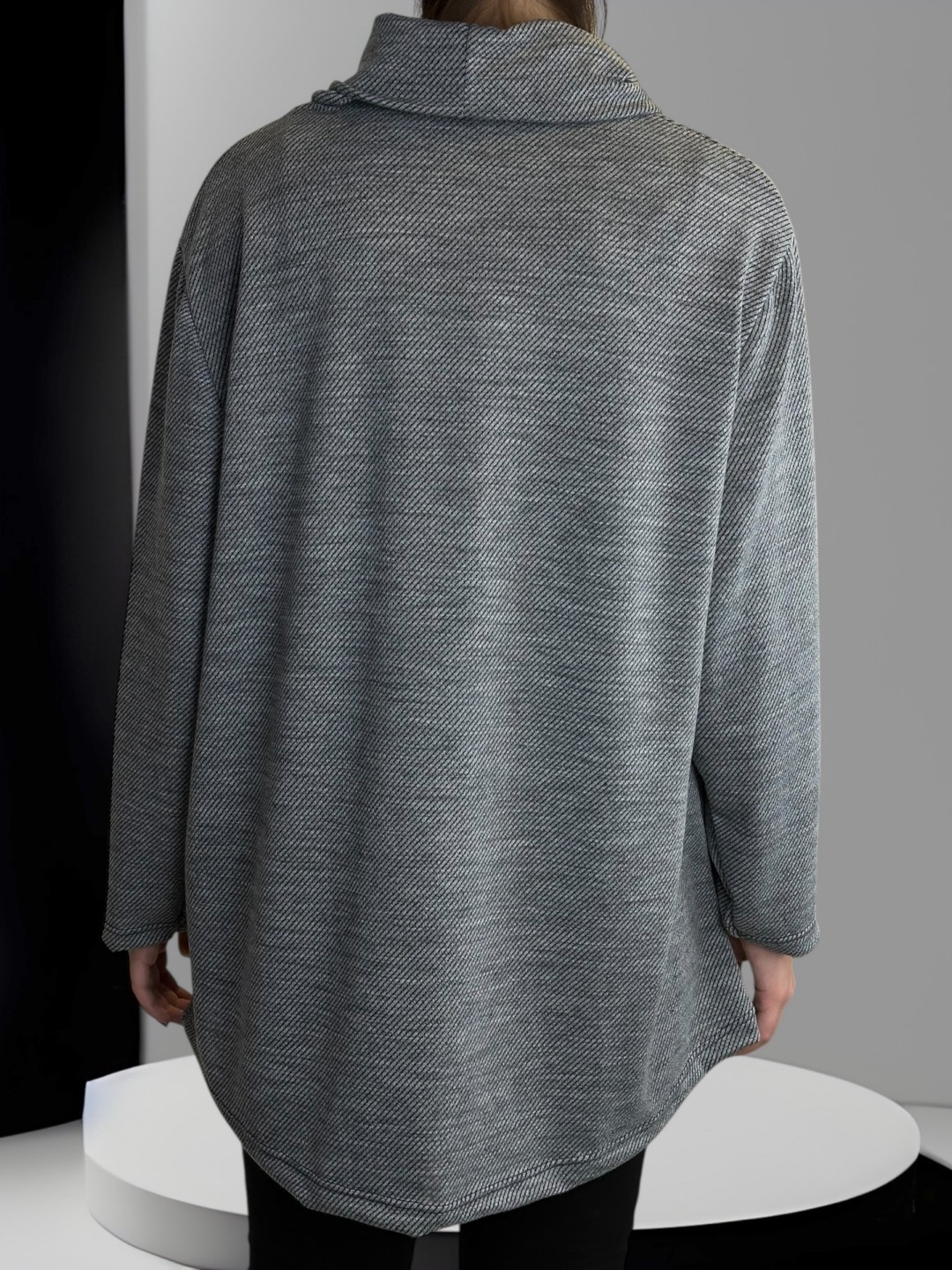 Σικάτη Μπλούζα με Χαλαρή Ζιβάγκο Λαιμόκοψη Σικάτη Μπλούζα με Χαλαρή Ζιβάγκο Λαιμόκοψη