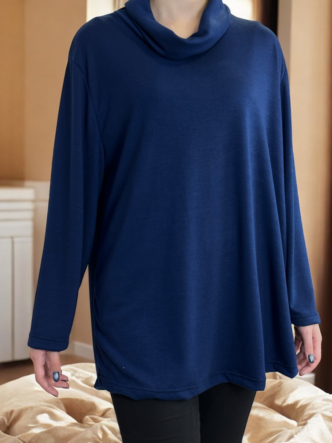 Σικάτη Μπλούζα με Χαλαρή Ζιβάγκο Λαιμόκοψη Σικάτη Μπλούζα με Χαλαρή Ζιβάγκο Λαιμόκοψη