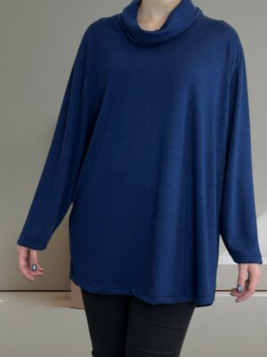 Σικάτη Μπλούζα με Χαλαρή Ζιβάγκο Λαιμόκοψη