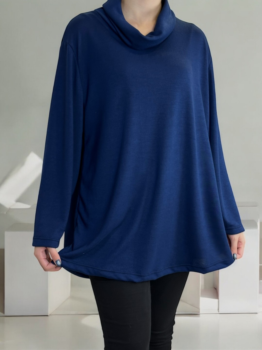 Σικάτη Μπλούζα με Χαλαρή Ζιβάγκο Λαιμόκοψη Σικάτη Μπλούζα με Χαλαρή Ζιβάγκο Λαιμόκοψη