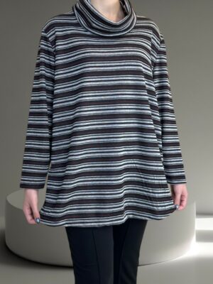 Σικάτη Μπλούζα με Χαλαρή Ζιβάγκο Λαιμόκοψη