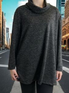 Σικάτη Μπλούζα με Χαλαρή Ζιβάγκο Λαιμόκοψη