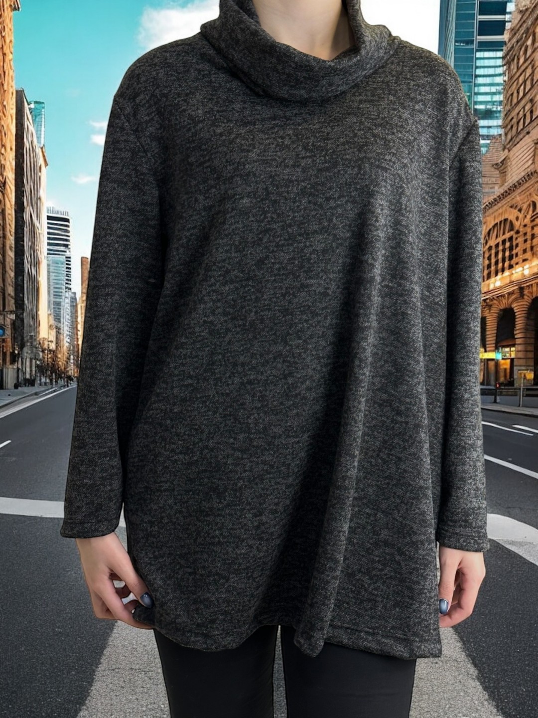 Σικάτη Μπλούζα με Χαλαρή Ζιβάγκο Λαιμόκοψη Σικάτη Μπλούζα με Χαλαρή Ζιβάγκο Λαιμόκοψη