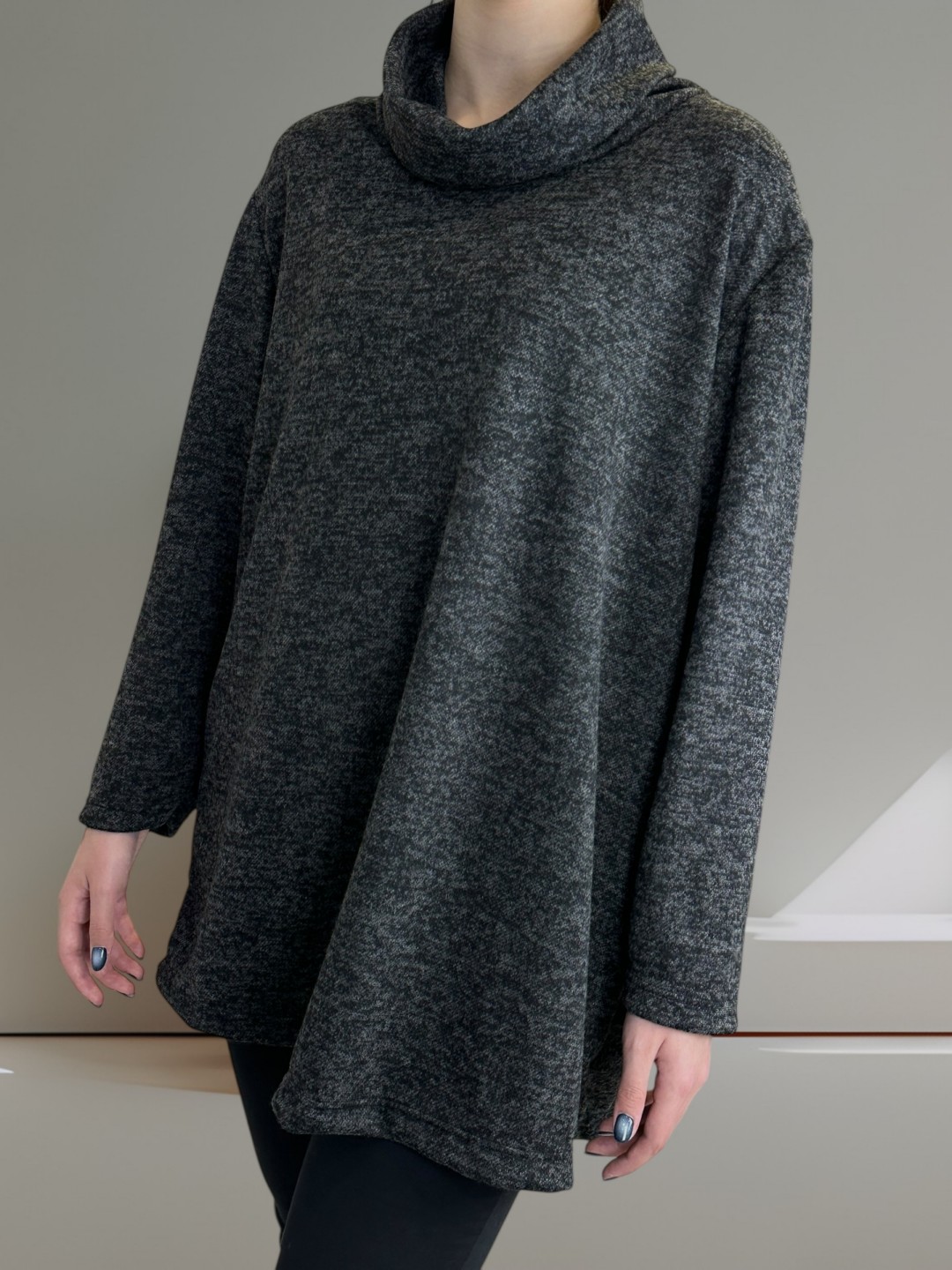 Σικάτη Μπλούζα με Χαλαρή Ζιβάγκο Λαιμόκοψη Σικάτη Μπλούζα με Χαλαρή Ζιβάγκο Λαιμόκοψη