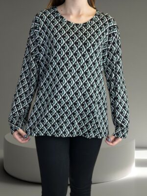 Μπλούζα με Μοντέρνο Γραφικό Μοτίβο