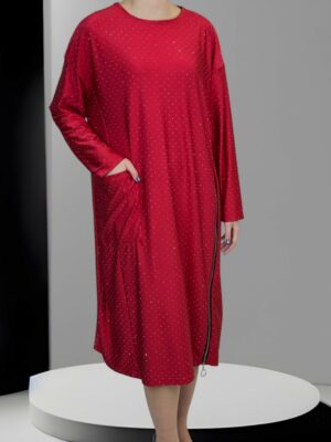 Glam Φόρεμα με Λάμψη Στρας και Μοντέρνα Τσέπη