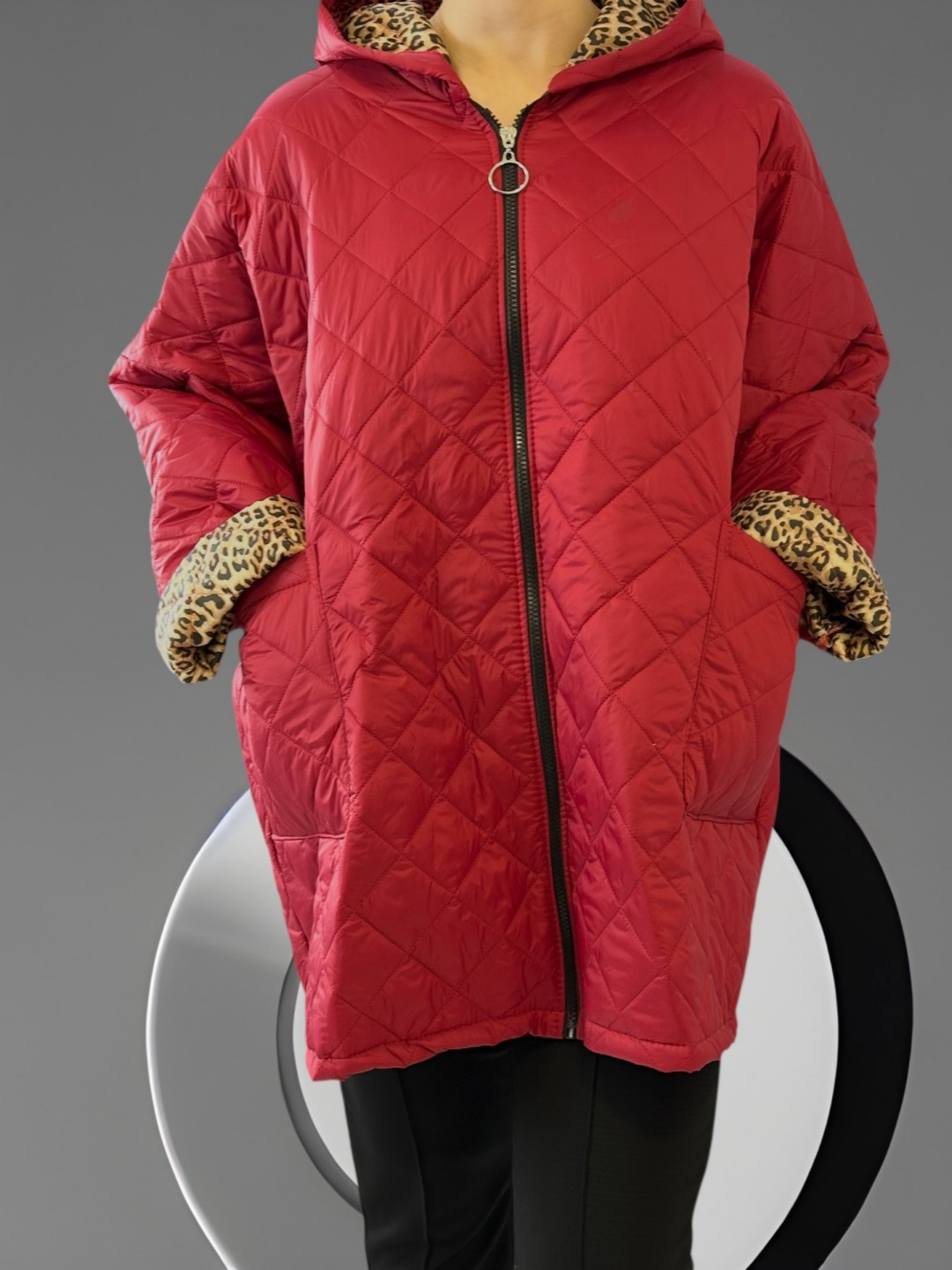 Μπουφάν Ελαφρύ με Εντυπωσιακή Λεοπάρ Φόδρα Μπουφάν Ελαφρύ με Εντυπωσιακή Λεοπάρ Φόδρα