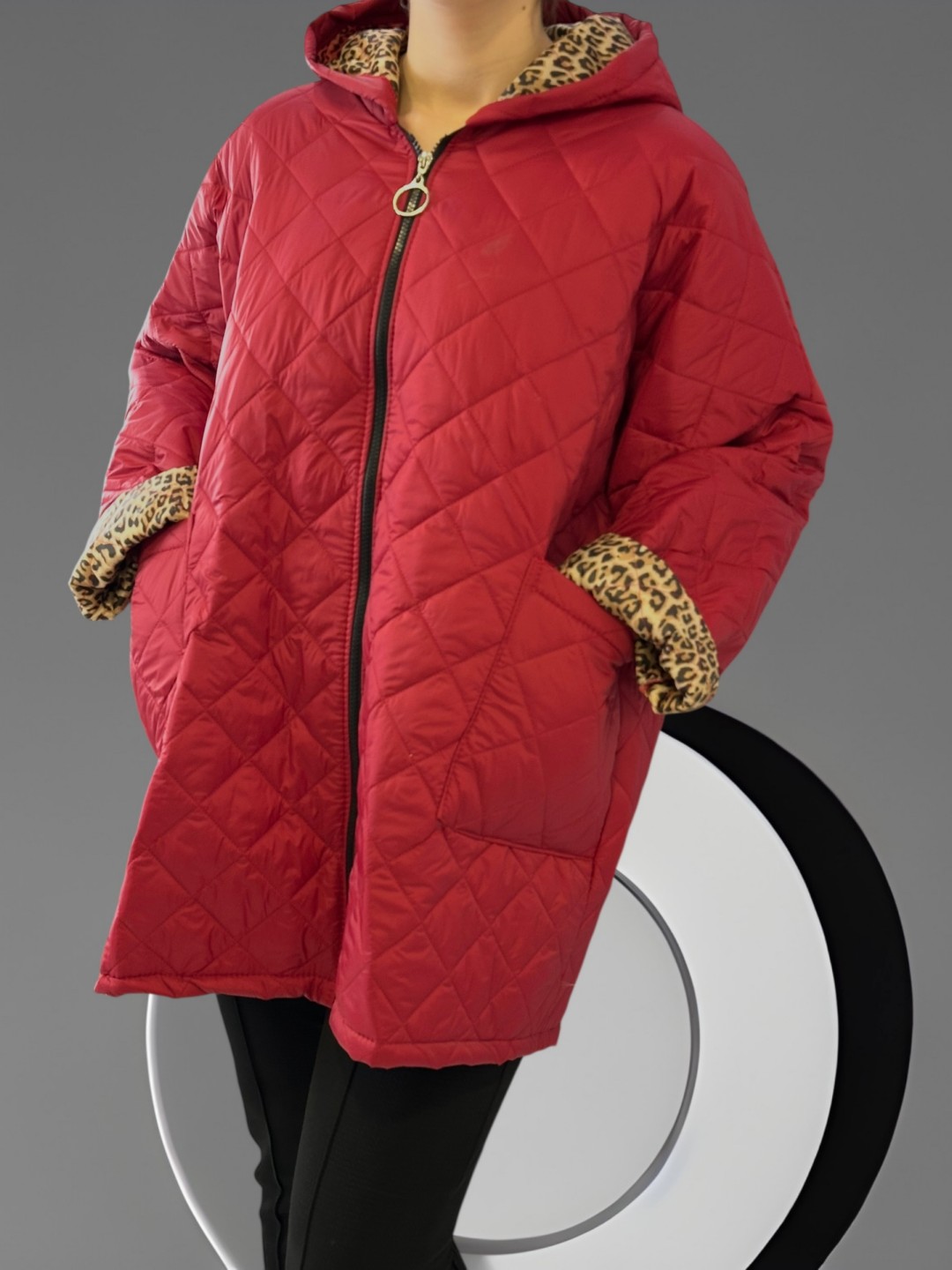 Μπουφάν Ελαφρύ με Εντυπωσιακή Λεοπάρ Φόδρα Μπουφάν Ελαφρύ με Εντυπωσιακή Λεοπάρ Φόδρα