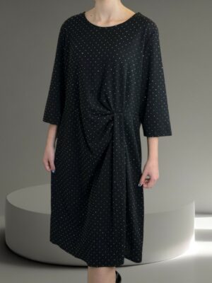 Γιορτινό Φόρεμα Στρας με Διακριτική Κομψότητα Σκισίματος