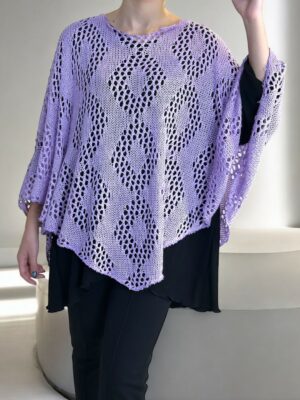 Δικτυωτή Λιλά Κάπα για Κομψό Layering