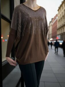 Πουλόβερ με Στρας για Λαμπερό Στυλ