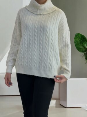 Πλεκτό Ζιβάγκο με Πλούσια Πλέξη για Ζεστό Στυλ