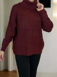 Πλεκτό Ζιβάγκο με Πλούσια Πλέξη για Ζεστό Στυλ