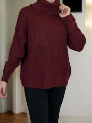 Πλεκτό Ζιβάγκο με Πλούσια Πλέξη για Ζεστό Στυλ