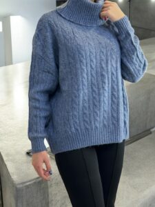 Πλεκτό Ζιβάγκο με Πλούσια Πλέξη για Ζεστό Στυλ