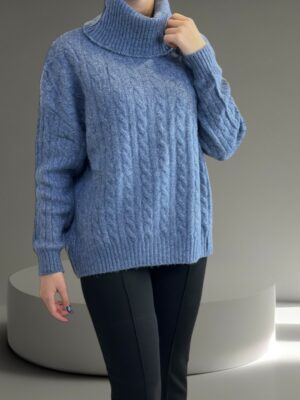 Πλεκτό Ζιβάγκο με Πλούσια Πλέξη για Ζεστό Στυλ