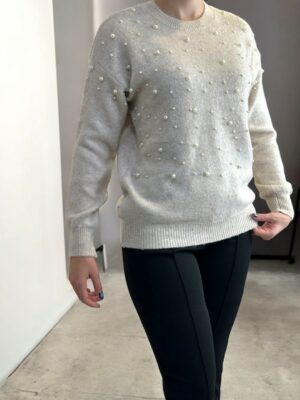 Πουλόβερ με Πέρλες για Λαμπερή και Θηλυκή Όψη