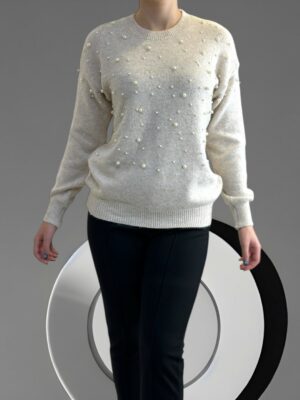 Πουλόβερ με Πέρλες για Λαμπερή και Θηλυκή Όψη