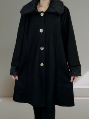 Γυναικείο Παλτό με Γούνινο Γιακά