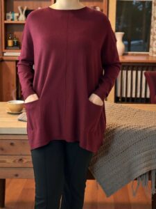 Elegant Knit σε Χαλαρή Γραμμή με Τσέπες