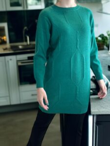 Πλεκτό Slim Fit Μπλουζοφόρεμα