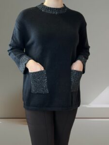 Deluxe Μπλούζα με Ασημένιες Λεπτομέρειες & Τσέπες