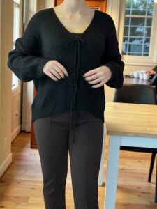 Πλεκτή Ζακέτα με Τριπλό Μπροστινό Δέσιμο