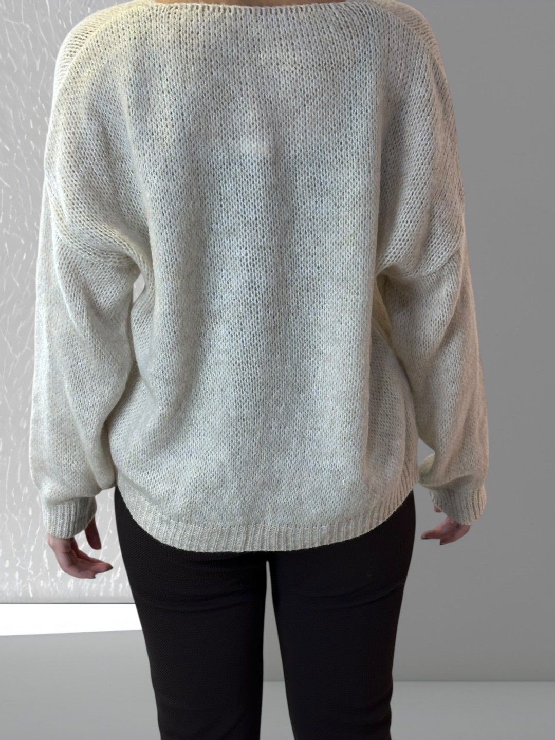 Πλεκτή Ζακέτα με Τριπλό Μπροστινό Δέσιμο Πλεκτή Ζακέτα με Τριπλό Μπροστινό Δέσιμο