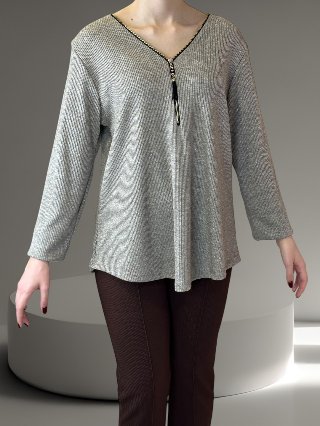 Μπλούζα με φερμουάρ Μπλούζα με φερμουάρ