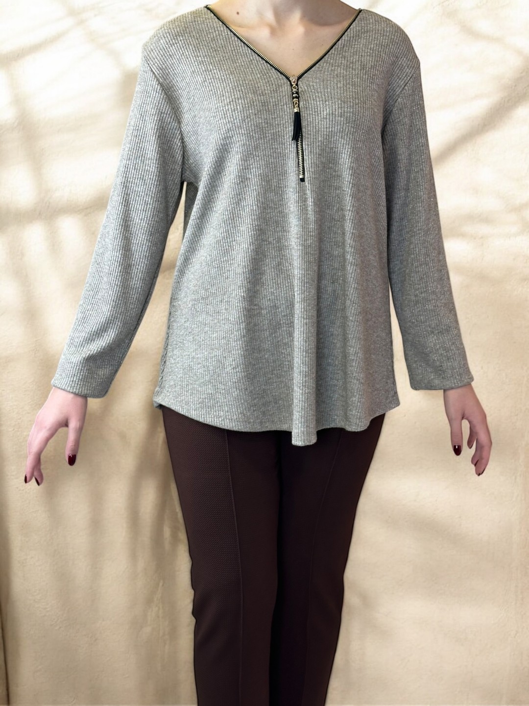 Μπλούζα με φερμουάρ Μπλούζα με φερμουάρ