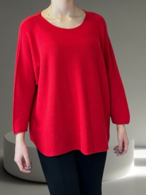 Πουλόβερ με Απαλή Στρογγυλή Λαιμόκοψη