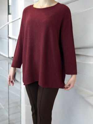 Πουλόβερ με Απαλή Στρογγυλή Λαιμόκοψη