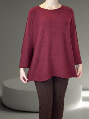 Πουλόβερ με Απαλή Στρογγυλή Λαιμόκοψη