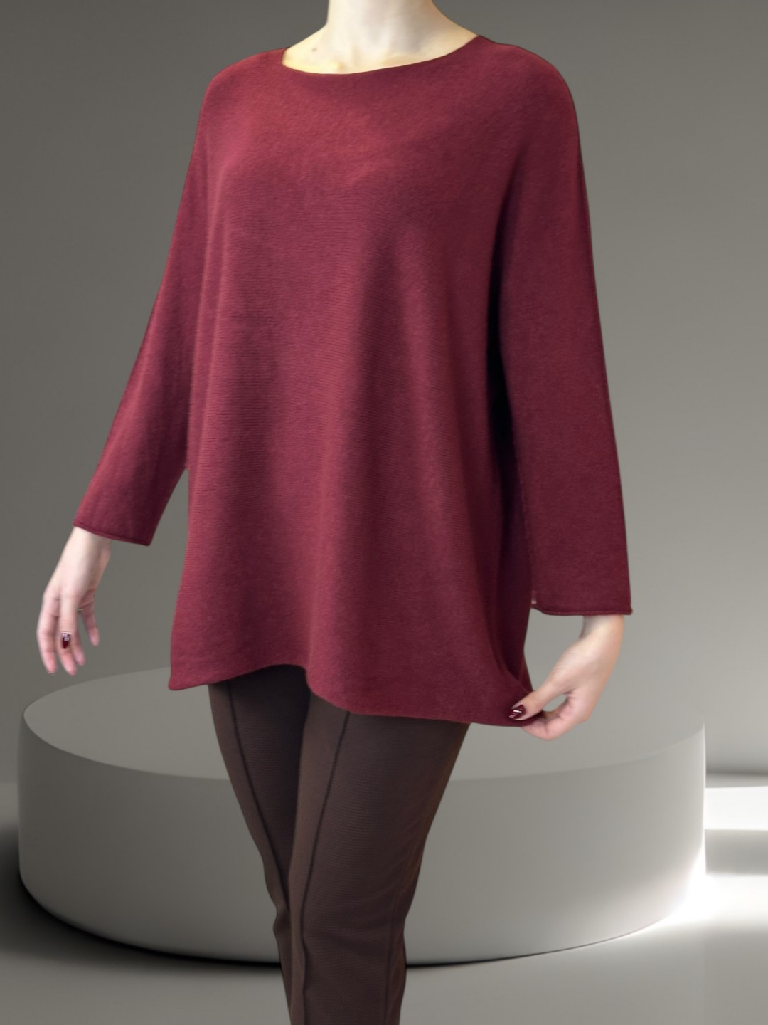 Πουλόβερ με Απαλή Στρογγυλή Λαιμόκοψη Πουλόβερ με Απαλή Στρογγυλή Λαιμόκοψη