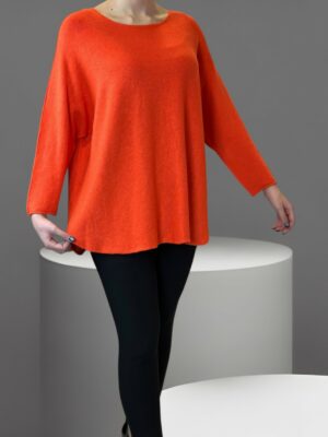 Πουλόβερ με Απαλή Στρογγυλή Λαιμόκοψη