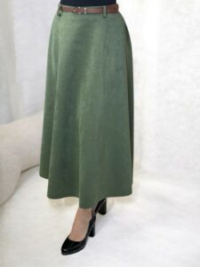 Σουέτ Φούστα με Απαλή Υφή και Λεπτή Ζώνη
