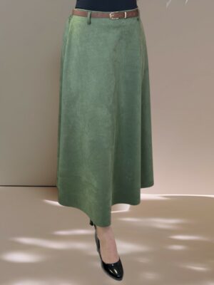 Σουέτ Φούστα με Απαλή Υφή και Λεπτή Ζώνη