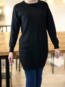 Πλεκτό Slim Fit Μπλουζοφόρεμα