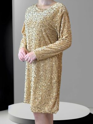 Glam Φόρεμα με Παγιέτες και Μεγάλο Δέσιμο Bow Back