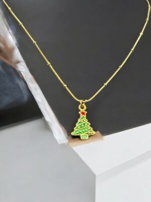 Κολιέ με Καλλιτεχνικό Μενταγιόν Δέντρο<br/><small class="dmm_sku">Κωδικός προϊόντος: 8738-πρασινο</small>