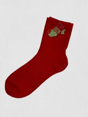 Κάλτσες με Μοτίβο Χριστουγεννιάτικης Μπότας