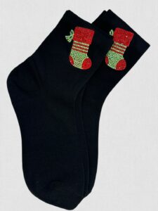 Κάλτσες με Μοτίβο Χριστουγεννιάτικης Μπότας