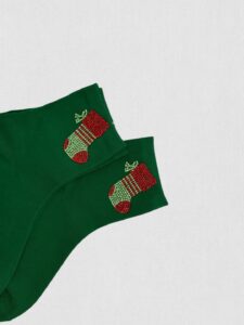 Κάλτσες με Μοτίβο Χριστουγεννιάτικης Μπότας