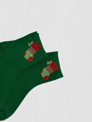 Κάλτσες με Μοτίβο Χριστουγεννιάτικης Μπότας