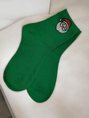 Holiday Κάλτσες με Λαμπερό Santa Σχέδιο