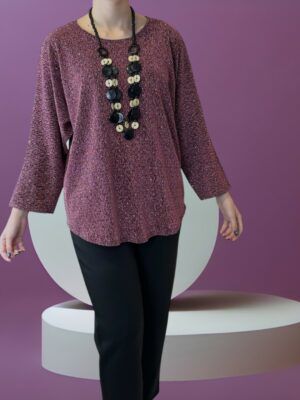 Glam Μπλούζα με Sparkling Στρας & Necklace Detail