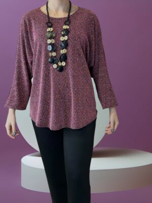 Glam Μπλούζα με Sparkling Στρας & Necklace Detail