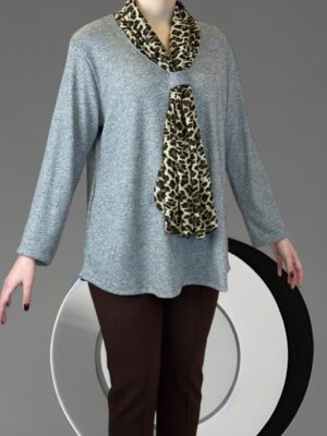 Μπλούζα με Λεοπάρ Δετή Λεπτομέρεια